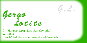 gergo lotits business card